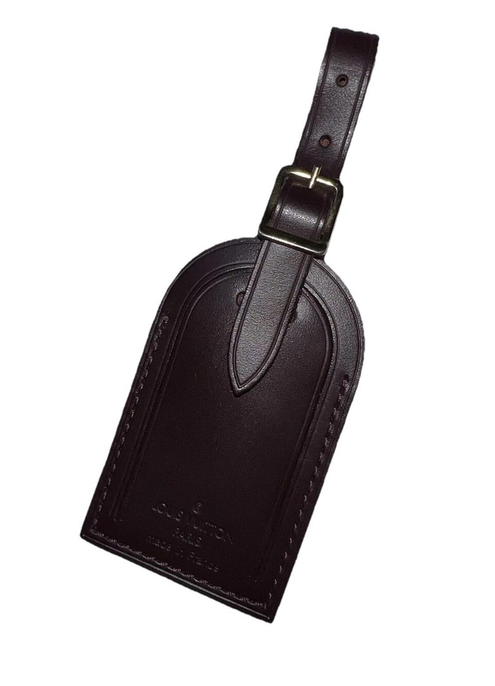 Louis Vuitton Wine Red ish Brown Leather Tag Bordeaux Goldtone Hardware Buckle